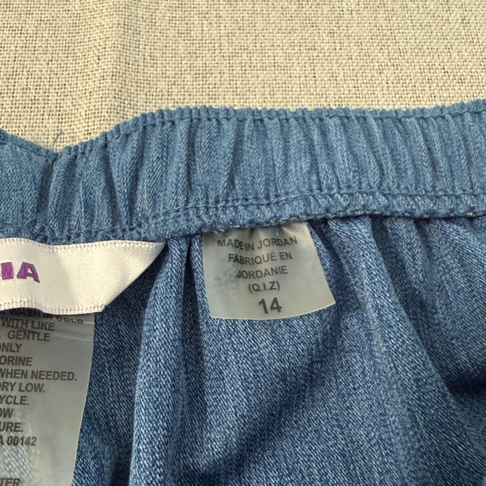 Alia SZ14 Pull-On Blue Casual Pants - Picture 4 of 14